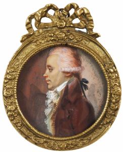 ESCUELA FRANCESA, circa 1785–1795, RETRATO DE CABALLERO DE PERFIL